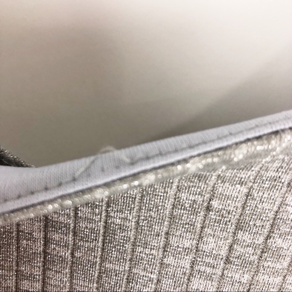 Windsor Gray Silver Ribbed Sleeveless Mini Dress Size Small - Picture 9 of 9